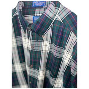 EUC Vintage Pendleton Worsted Virgin Wool Tartan Long Sleeve Plaid Shirt Men’s L